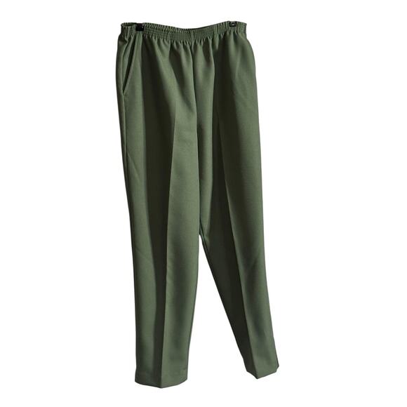 Blair Women's Pants Slacks Size 14 Green Elastic Waist Pull On Piling Snags READ - Picture 1 of 5